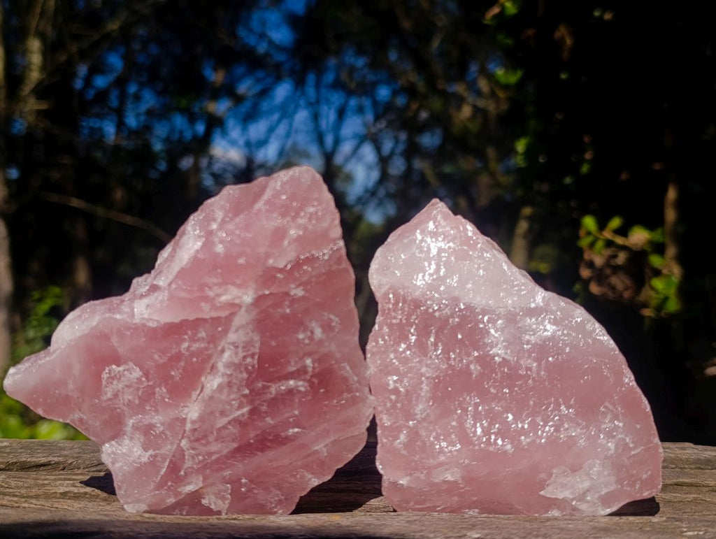 Natural Cobbed Rose Quartz Specimens x 12 From Northern Cape, South Africa - Toprock Gemstones and Minerals 