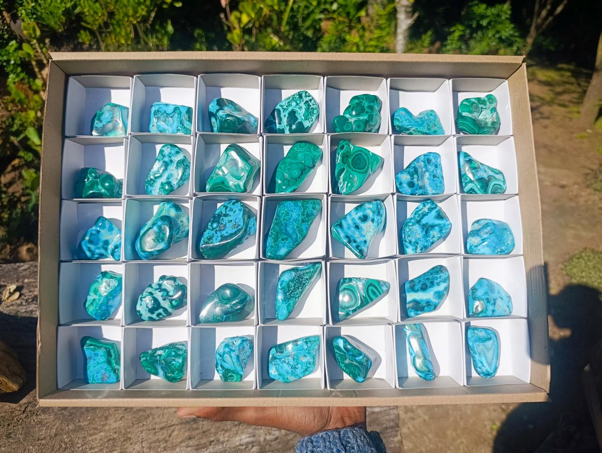 Polished Malacolla Free Forms x 35 From Kulukuluku, Congo - Toprock Gemstones and Minerals 