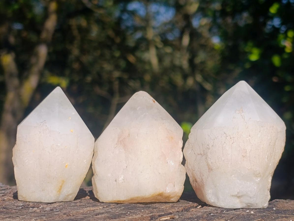 Polished Cascading Candle Quartz Crystals x 15 From Antsirabe, Madagascar - Toprock Gemstones and Minerals 
