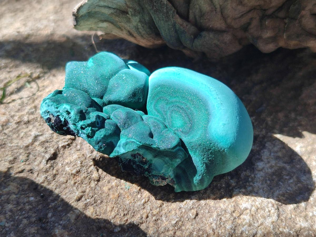 Natural Botryoidal Malachite Specimens x 6 From Congo - Toprock Gemstones and Minerals 