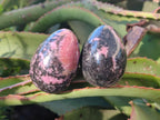 Polished Rhodonite Gemstone Eggs x 6 From Ambindavato, Madagascar - Toprock Gemstones and Minerals 