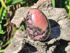 Polished Rhodonite Gemstone Eggs x 6 From Ambindavato, Madagascar - Toprock Gemstones and Minerals 