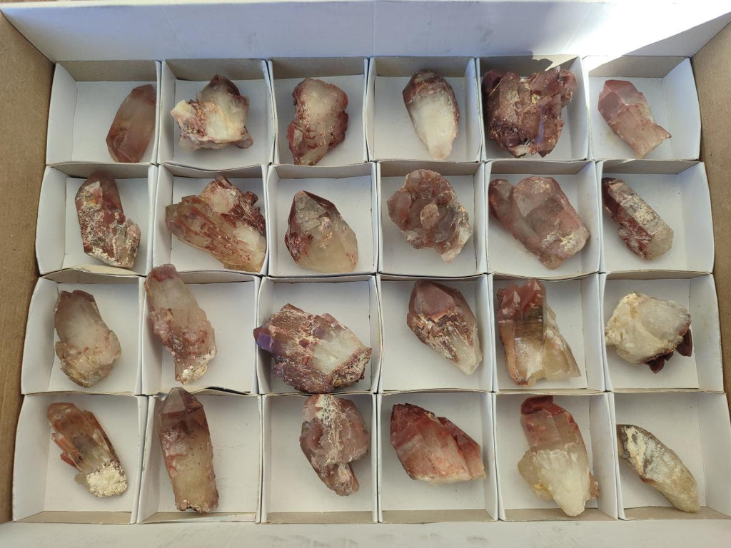 Natural Red Hematoid Quartz Crystals x 24 From Karoi, Zimbabwe - Toprock Gemstones and Minerals 