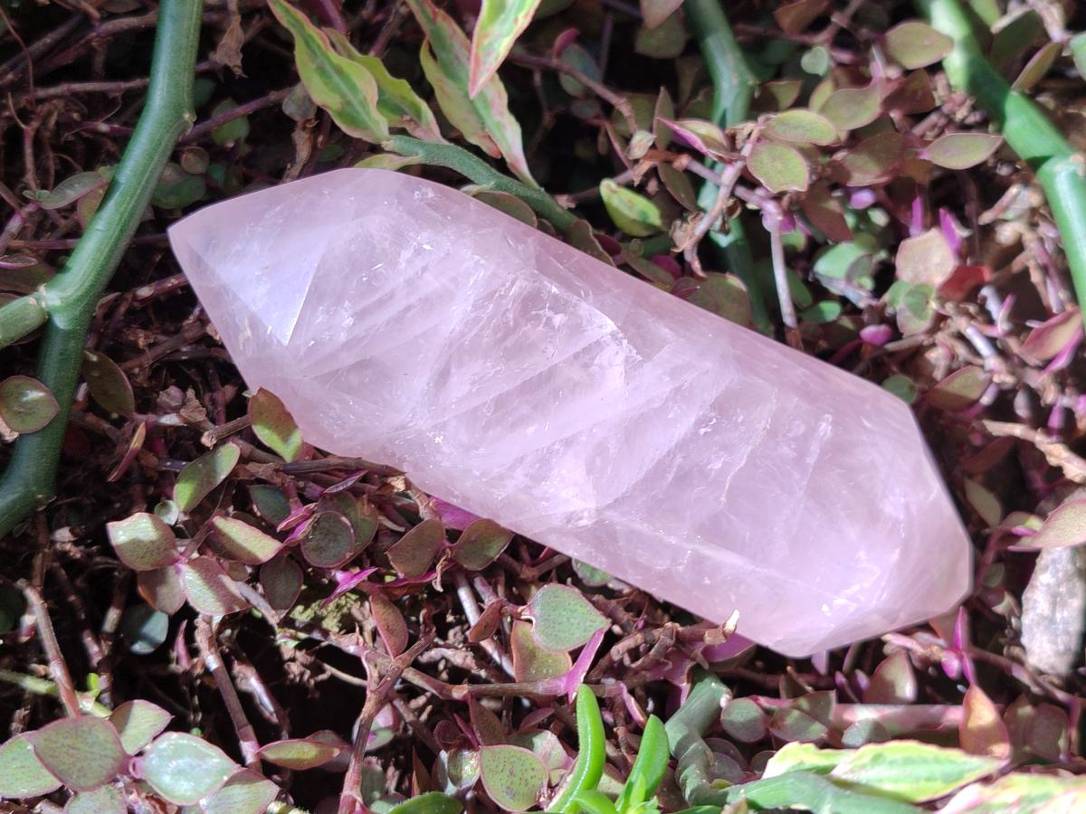 Polished Double Terminated Gemmy Rose Quartz Crystals x 6 From Madagascar - Toprock Gemstones and Minerals 
