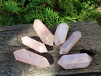 Polished Double Terminated Gemmy Rose Quartz Crystals x 6 From Madagascar - Toprock Gemstones and Minerals 