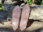 Polished Double Terminated Gemmy Rose Quartz Crystals x 6 From Madagascar - Toprock Gemstones and Minerals 