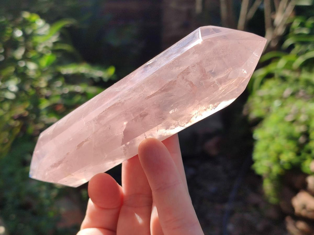 Polished Double Terminated Gemmy Rose Quartz Crystals x 6 From Madagascar - Toprock Gemstones and Minerals 