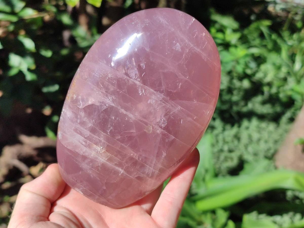Polished Gemmy Rose Quartz Standing Display Pieces x 2 From Madagascar - Toprock Gemstones and Minerals 
