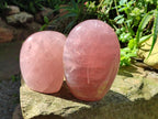 Polished Gemmy Rose Quartz Standing Display Pieces x 2 From Madagascar - Toprock Gemstones and Minerals 