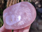 Polished Gemmy Rose Quartz Standing Display Pieces x 2 From Madagascar - Toprock Gemstones and Minerals 