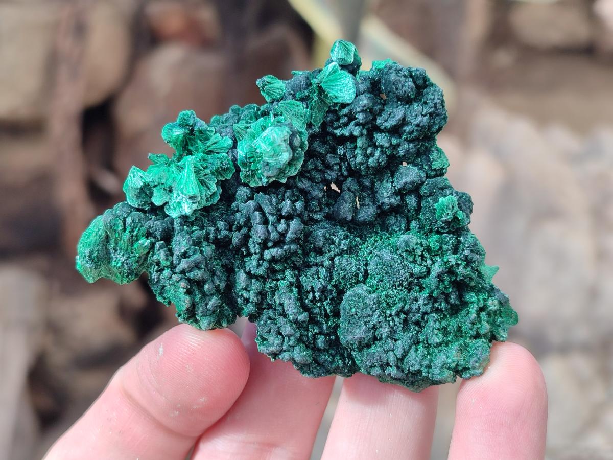 Natural Silky Malachite Specimens x 6 From Kasompe, Congo - Toprock Gemstones and Minerals 
