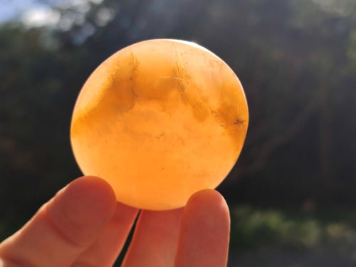 Polished Orange Twist Calcite Galets x 20 From Maevantanana, Madagascar - Toprock Gemstones and Minerals 