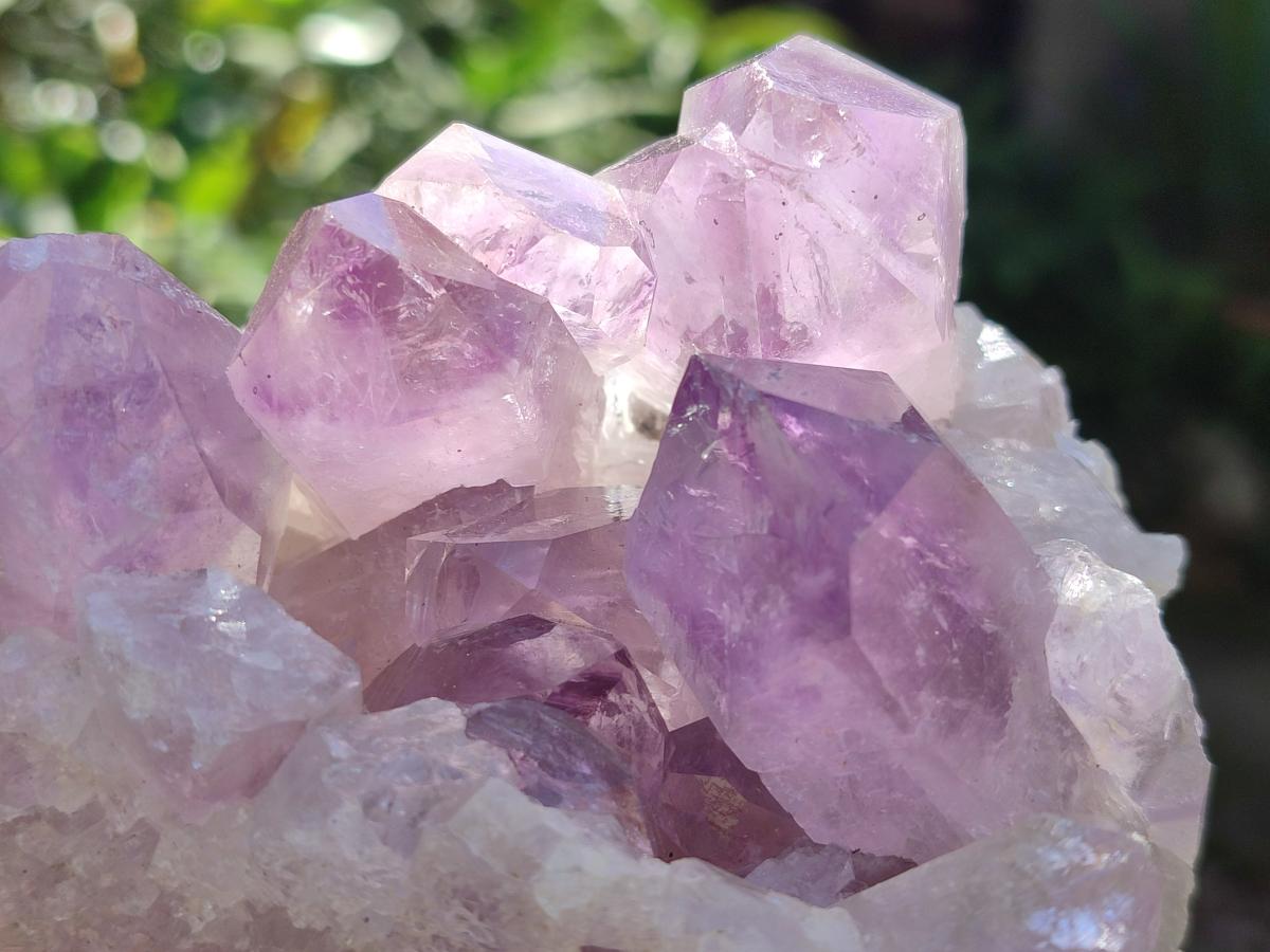 Natural Jacaranda Amethyst Clusters x 3 From Mumbwa, Zambia - Toprock Gemstones and Minerals 