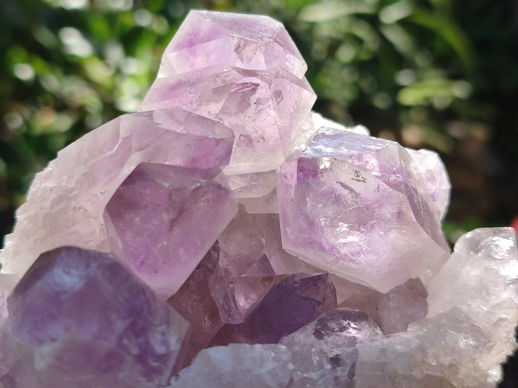 Natural Jacaranda Amethyst Clusters x 3 From Mumbwa, Zambia - Toprock Gemstones and Minerals 