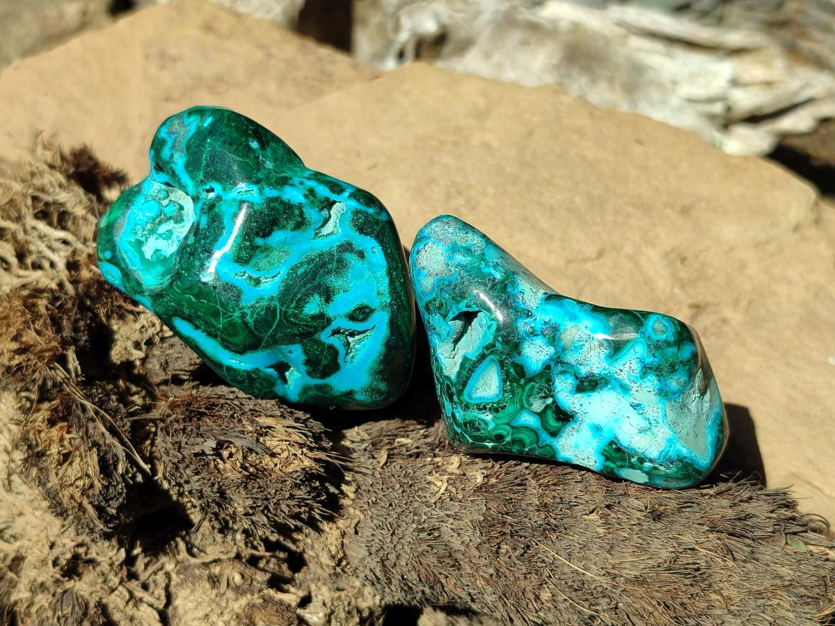 Polished Malacolla Free Forms x 12 From Kulukuluku, Congo - Toprock Gemstones and Minerals 