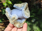 Natural Blue Lace Agate Geode Specimens x 12 From Nsanje, Malawi - Toprock Gemstones and Minerals 