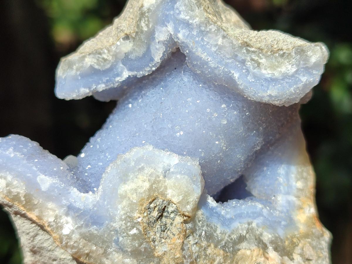 Natural Blue Lace Agate Geode Specimens x 12 From Nsanje, Malawi - Toprock Gemstones and Minerals 