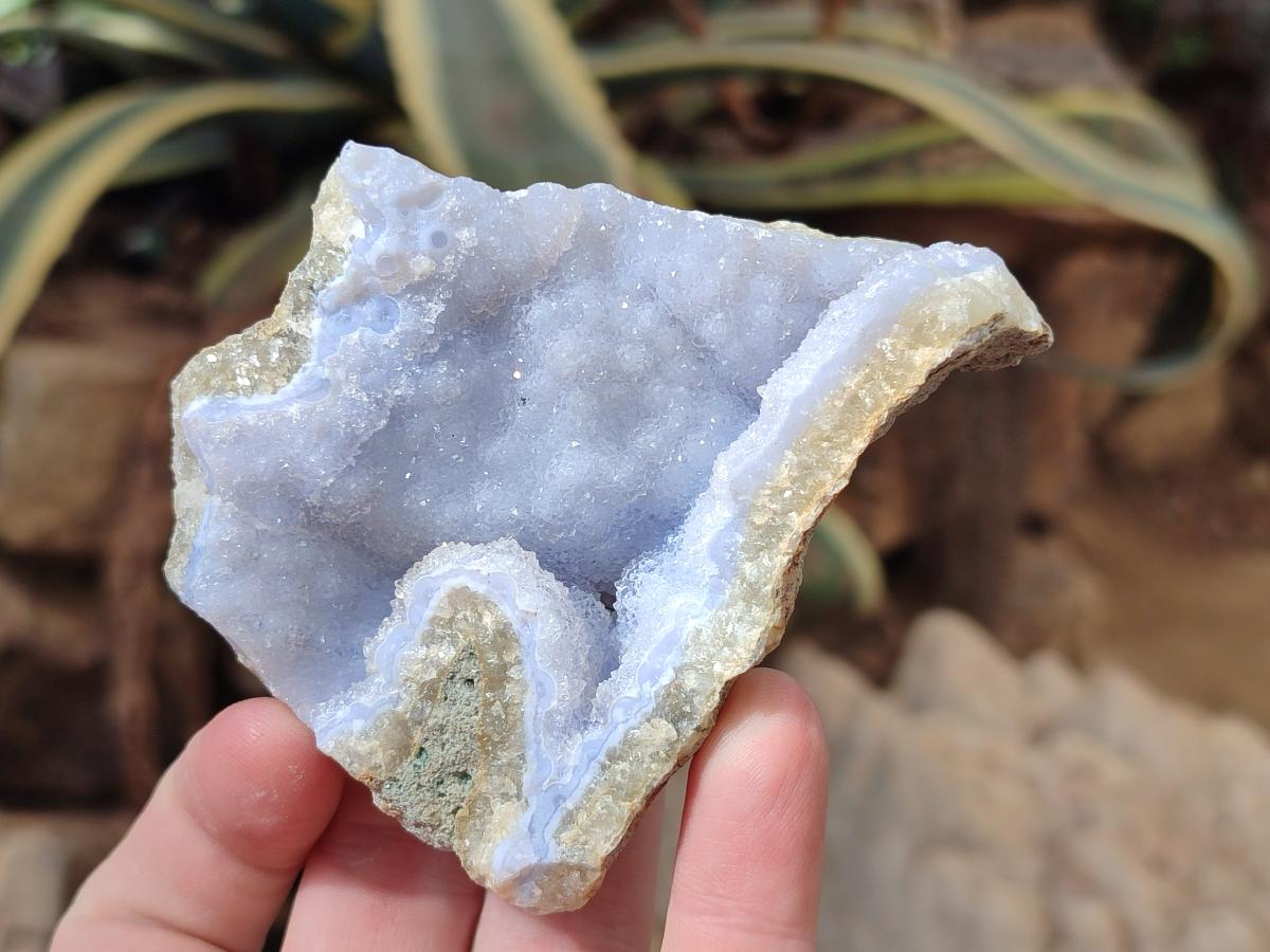 Natural Blue Lace Agate Geode Specimens x 12 From Nsanje, Malawi - Toprock Gemstones and Minerals 