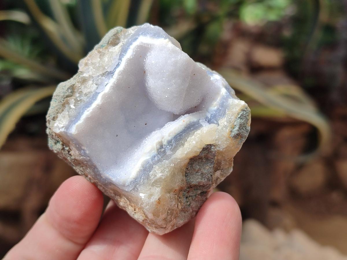 Natural Blue Lace Agate Geode Specimens x 12 From Nsanje, Malawi - Toprock Gemstones and Minerals 
