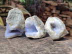 Natural Blue Lace Agate Geode Specimens x 12 From Nsanje, Malawi - Toprock Gemstones and Minerals 