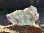Polished Watermelon Fluorite Slices x 7 From Uis, Namibia - Toprock Gemstones and Minerals 
