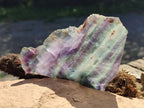 Polished Watermelon Fluorite Slices x 7 From Uis, Namibia - Toprock Gemstones and Minerals 