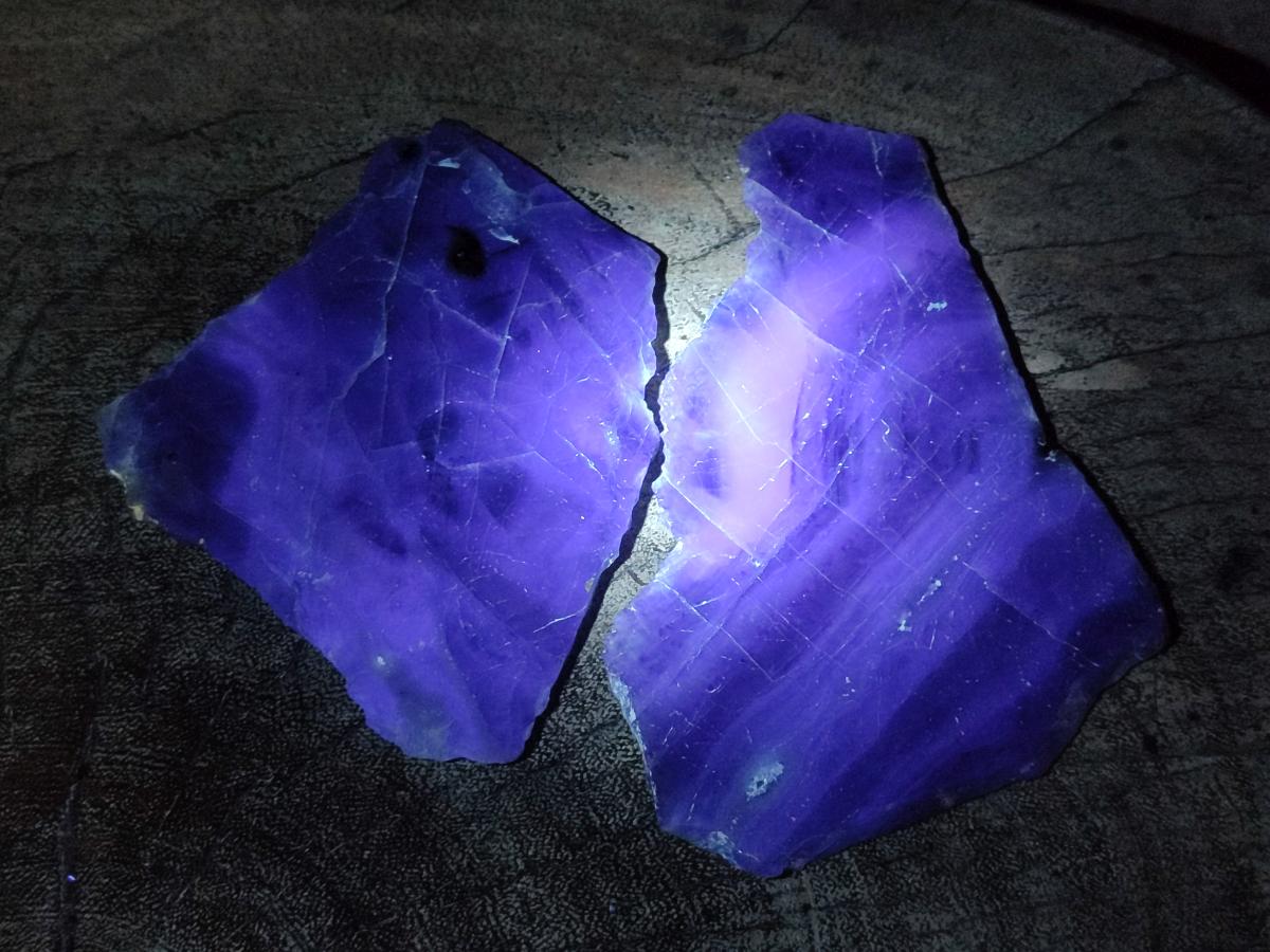 Polished Watermelon Fluorite Slices x 7 From Uis, Namibia - Toprock Gemstones and Minerals 