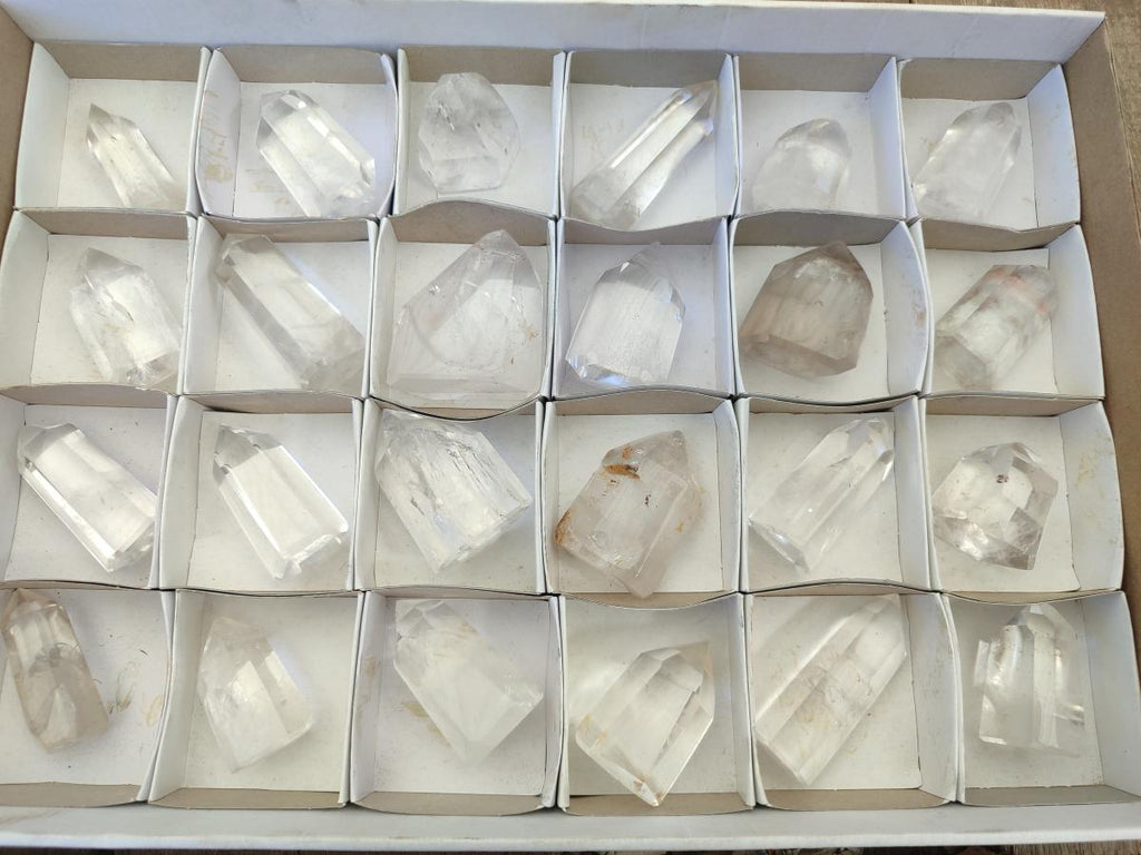 Polished Clear Quartz Display Crystals x 24 From Madagascar - Toprock Gemstones and Minerals 