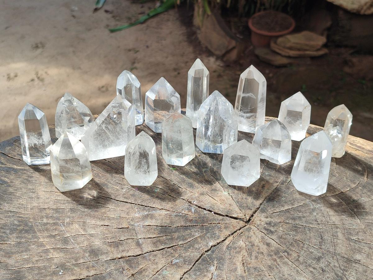 Polished Clear Quartz Display Crystals x 24 From Madagascar - Toprock Gemstones and Minerals 