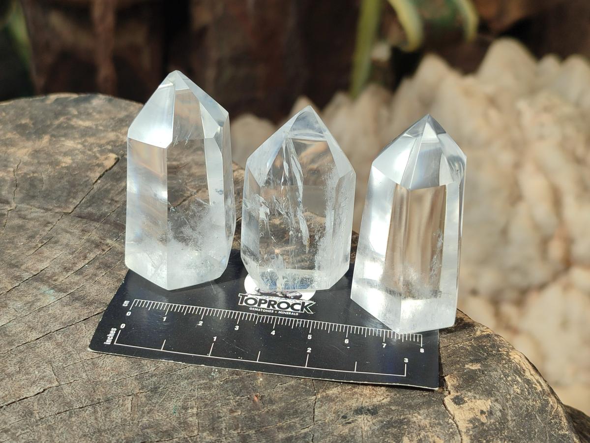 Polished Clear Quartz Display Crystals x 24 From Madagascar - Toprock Gemstones and Minerals 