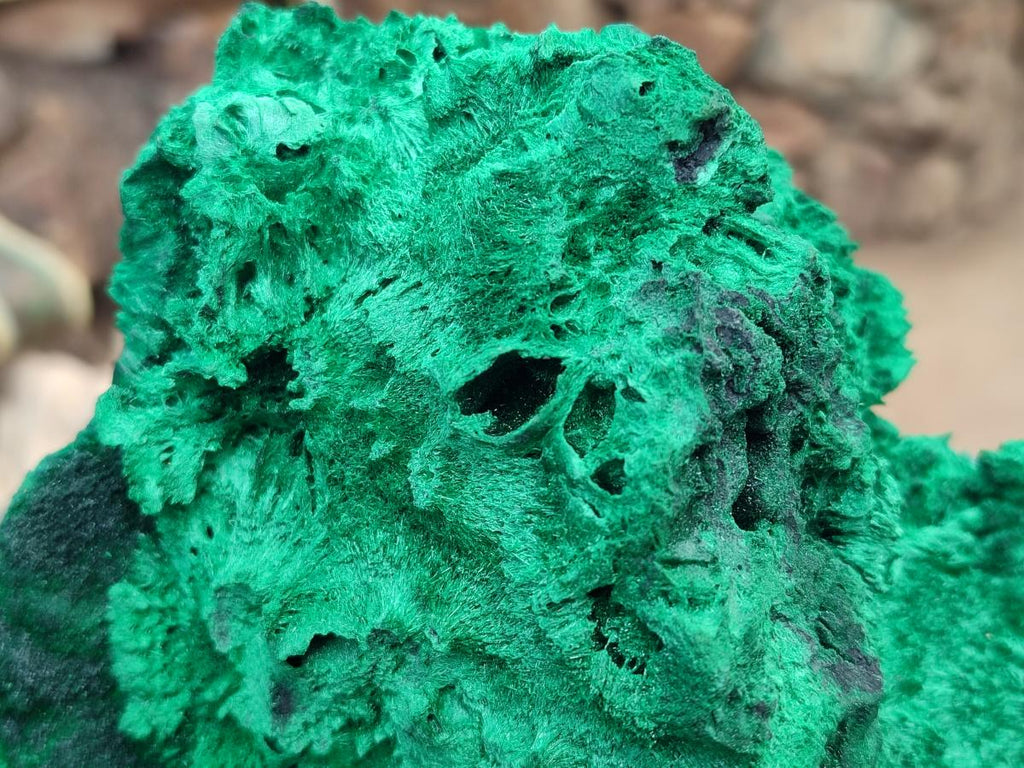 Natural XL Silky Malachite Specimen x 1 From Kasompe, Congo - Toprock Gemstones and Minerals 