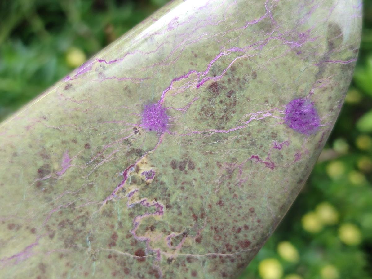 Polished Stichtite Standing Display Piece x 2 From Barberton, South Africa - Toprock Gemstones and Minerals 