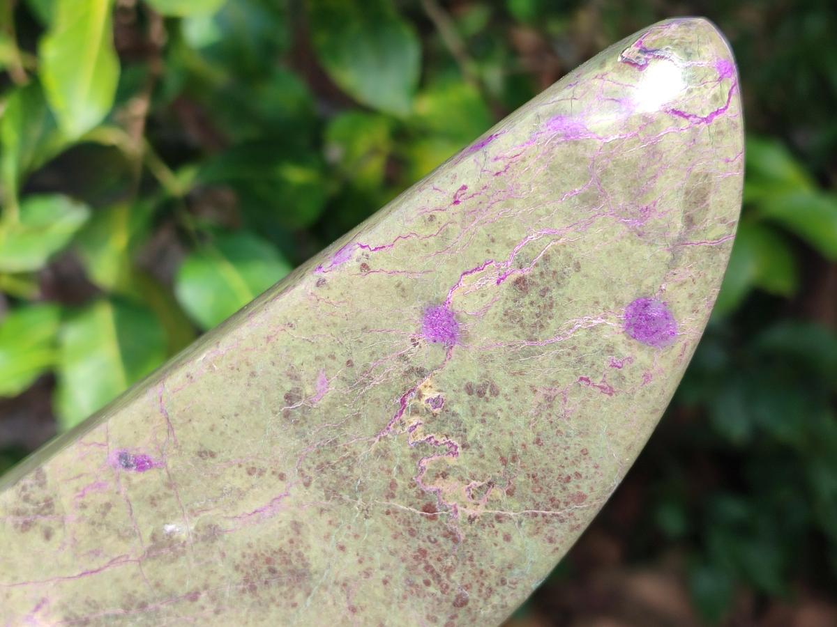 Polished Stichtite Standing Display Piece x 2 From Barberton, South Africa - Toprock Gemstones and Minerals 