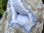Natural Blue Lace Agate Geode Specimens x 3 From Nsanje, Malawi - Toprock Gemstones and Minerals 