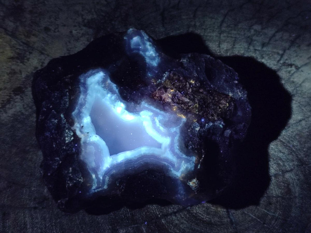 Natural Blue Lace Agate Geode Specimens x 3 From Nsanje, Malawi - Toprock Gemstones and Minerals 