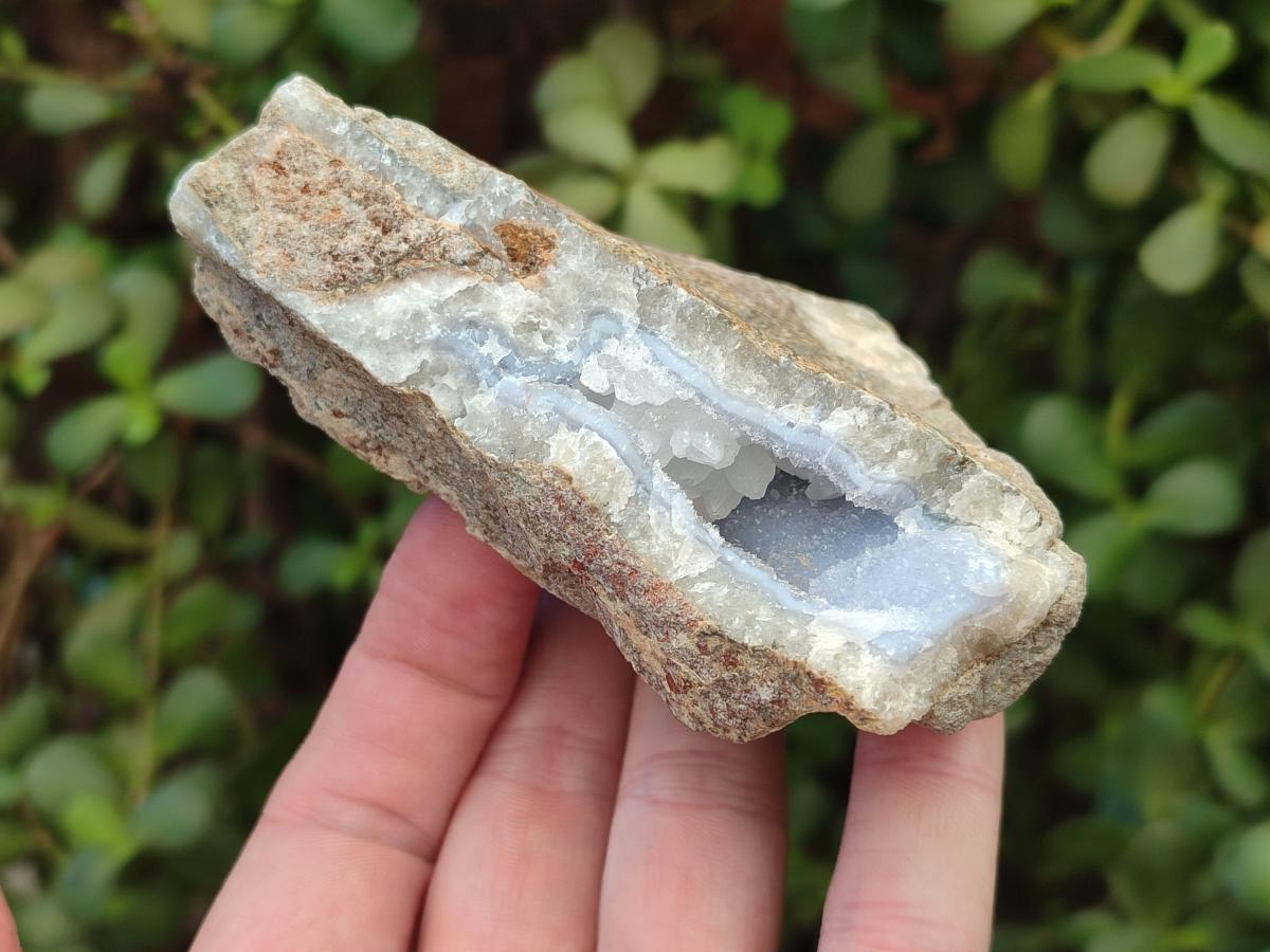 Natural Blue Lace Agate Geode Specimens x 3 From Nsanje, Malawi - Toprock Gemstones and Minerals 