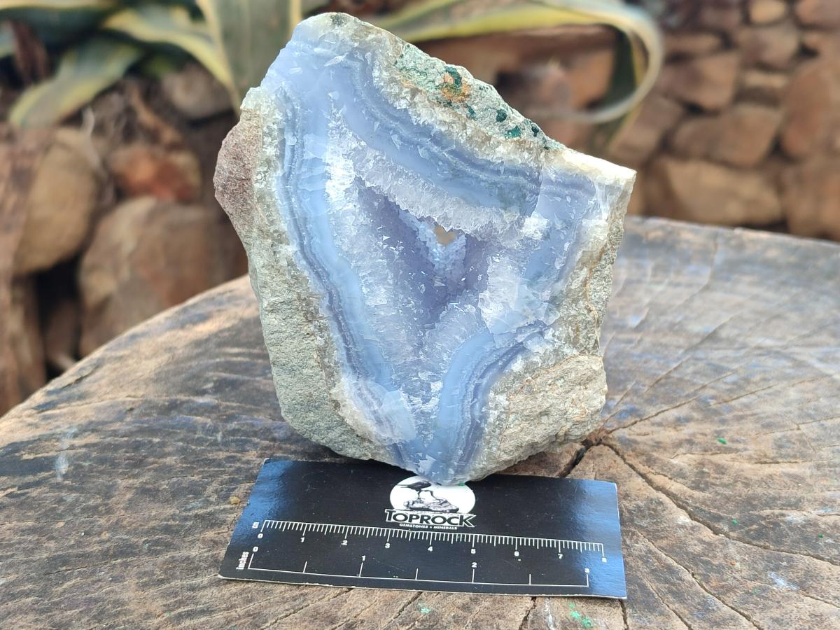 Natural Blue Lace Agate Geode Specimens x 3 From Nsanje, Malawi - Toprock Gemstones and Minerals 