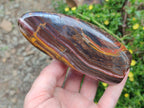 Polished Banded Tiger Iron Standing Display Pieces x 2 From South Africa - Toprock Gemstones and Minerals 