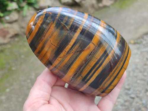 Polished Banded Tiger Iron Standing Display Pieces x 2 From South Africa - Toprock Gemstones and Minerals 