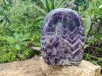 Polished Chevron Amethyst Standing Display Piece x 1 From Zambia - Toprock Gemstones and Minerals 