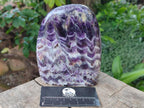 Polished Chevron Amethyst Standing Display Piece x 1 From Zambia - Toprock Gemstones and Minerals 