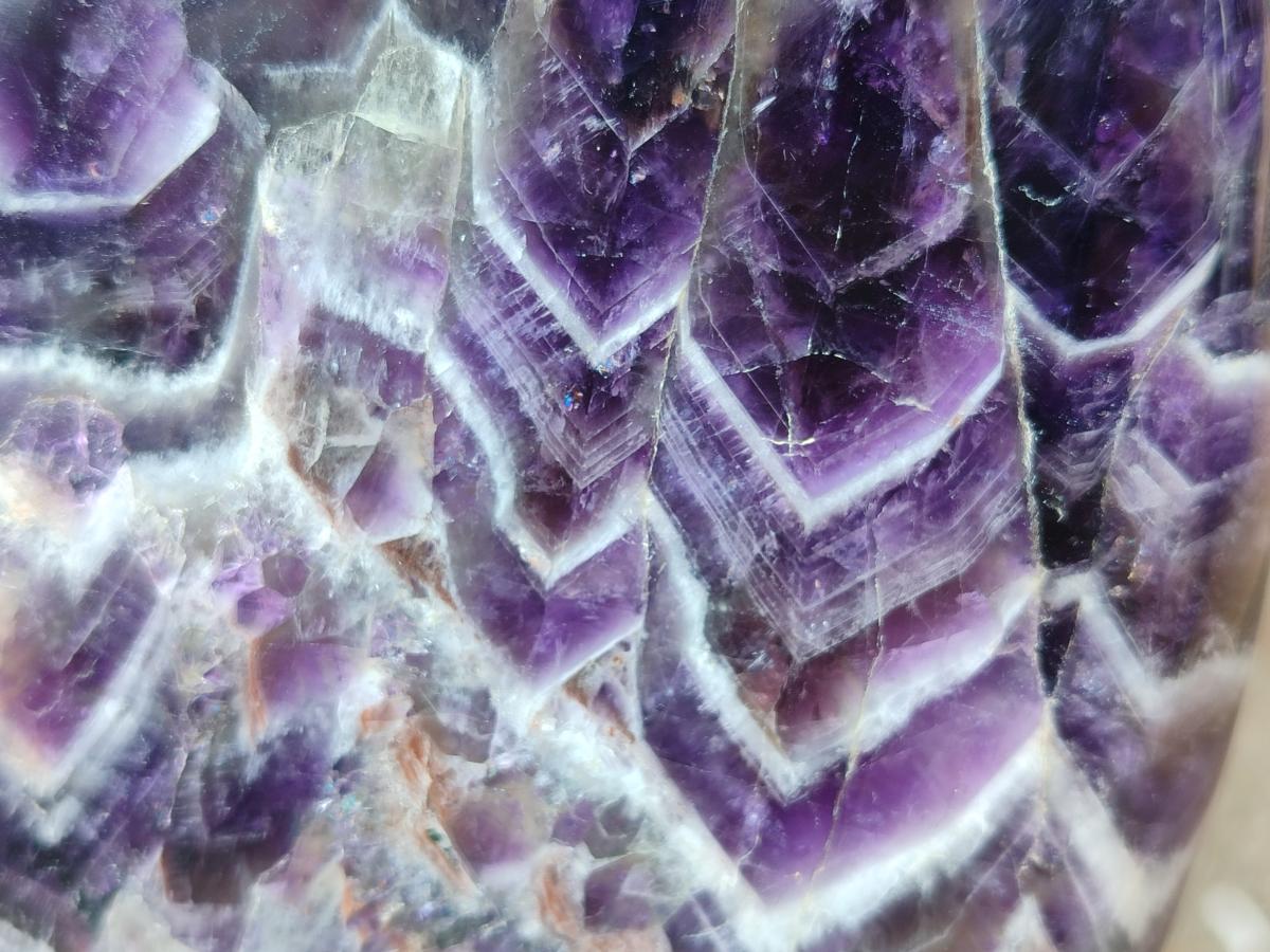 Polished Chevron Amethyst Standing Display Piece x 1 From Zambia - Toprock Gemstones and Minerals 