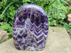 Polished Chevron Amethyst Standing Display Piece x 1 From Zambia - Toprock Gemstones and Minerals 