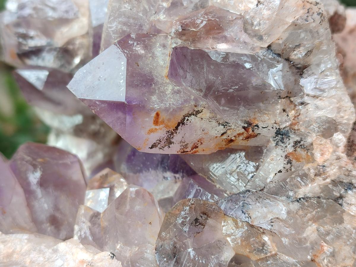 Natural Jacaranda Amethyst Crystal Clusters x 2 From Mumbwa, Zambia - Toprock Gemstones and Minerals 