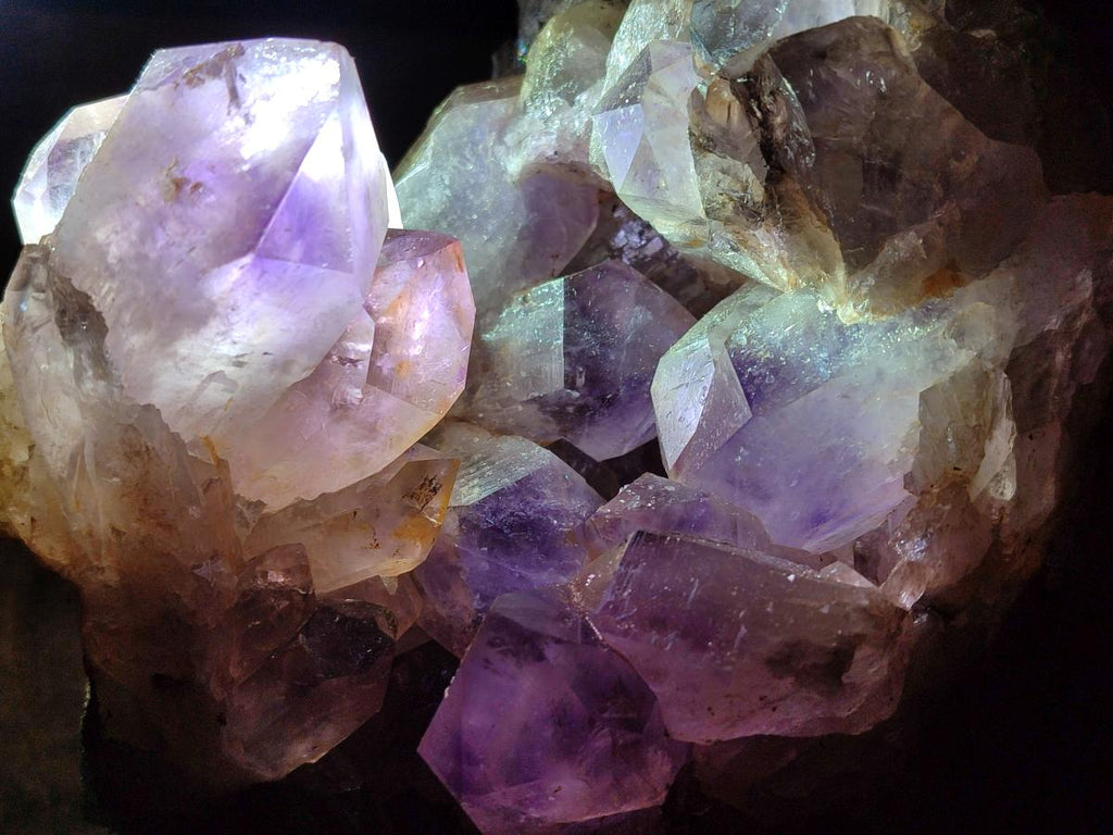 Natural Jacaranda Amethyst Crystal Clusters x 2 From Mumbwa, Zambia - Toprock Gemstones and Minerals 