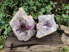 Natural Jacaranda Amethyst Crystal Clusters x 2 From Mumbwa, Zambia - Toprock Gemstones and Minerals 