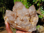 Natural Large Cascading White Phantom Smokey Luena Quartz Cluster x 1 From Luena, Congo - Toprock Gemstones and Minerals 