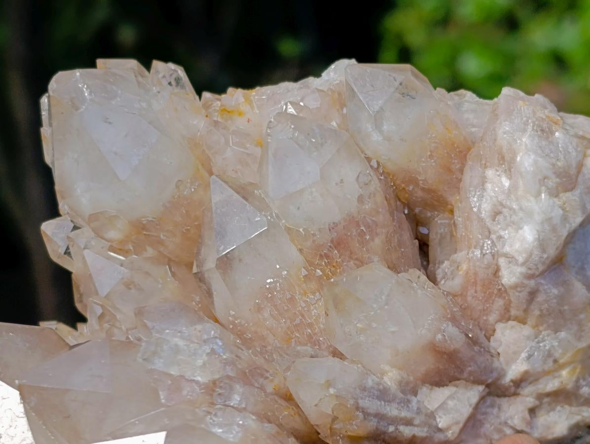 Natural Large Cascading White Phantom Smokey Luena Quartz Cluster x 1 From Luena, Congo - Toprock Gemstones and Minerals 