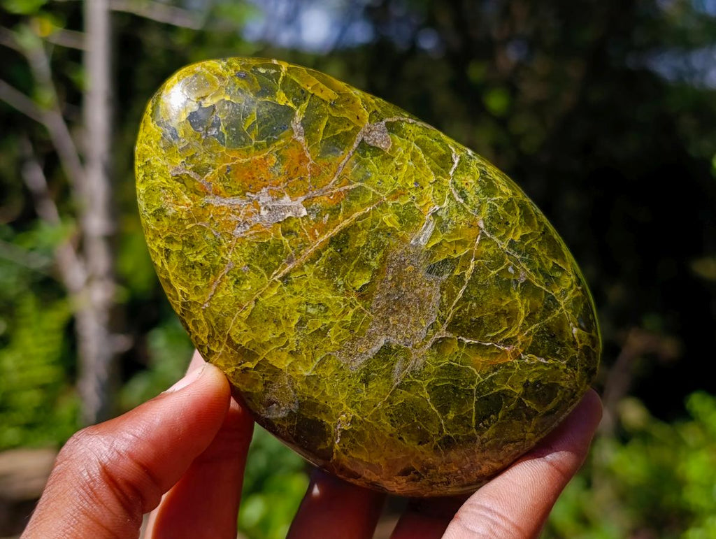 Polished Green Opal Standing Display Pieces x 3 From Betroka, Madagascar - Toprock Gemstones and Minerals 
