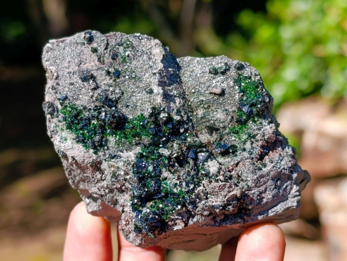 Natural Libethenite Crystals on Dolomite Matrix Specimens x 6 From Shituru, Congo - Toprock Gemstones and Minerals 